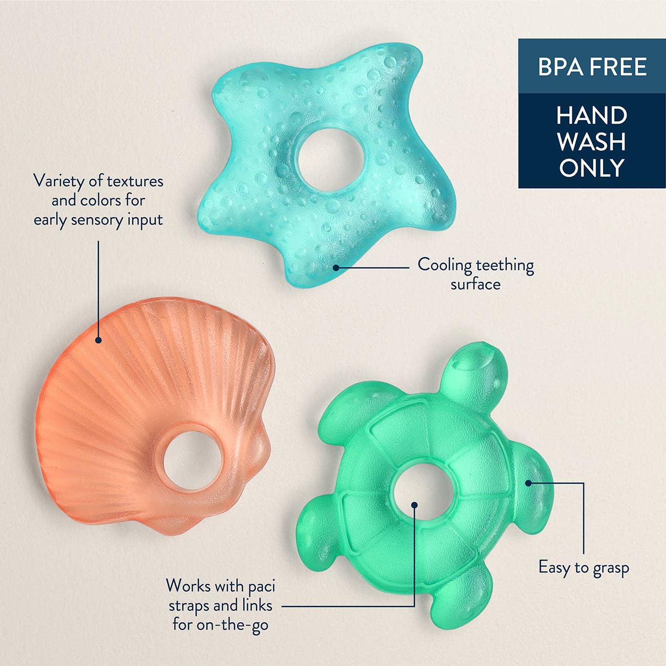 Itzy Ritzy - Cutie Coolers™ Water Filled Teethers (3-pack)
