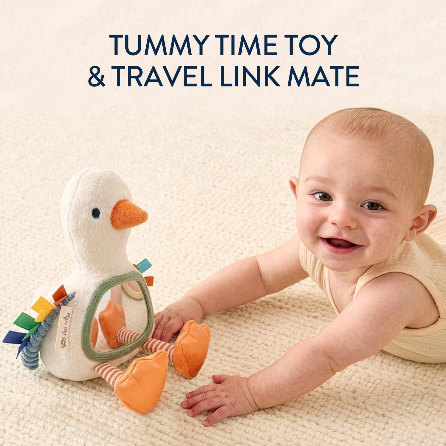 Itzy Ritzy - *NEW* Itzy Bitzy Mirror™ Sensory Tummy Time Mirror - Goose