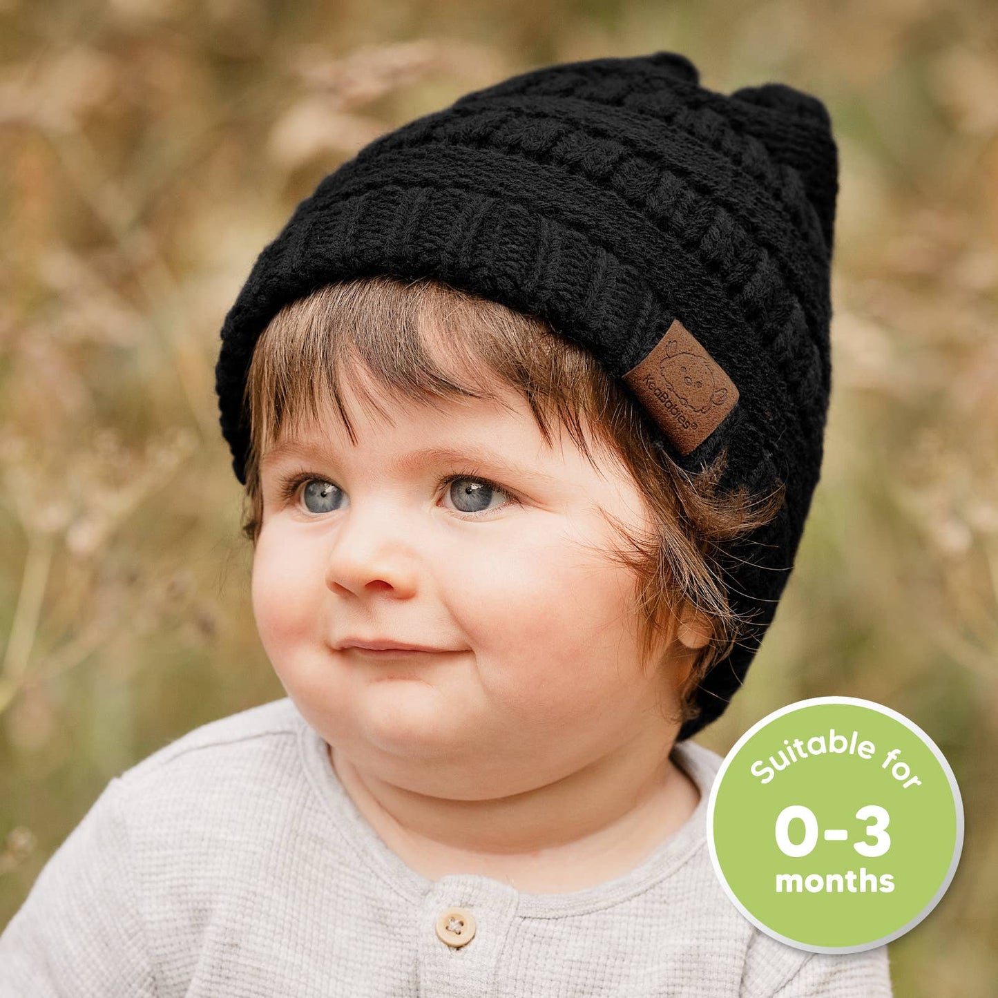 KeaBabies - KeaBabies 3-Pack Warmzy Baby Beanies (Urban, Small) 0-6 Months