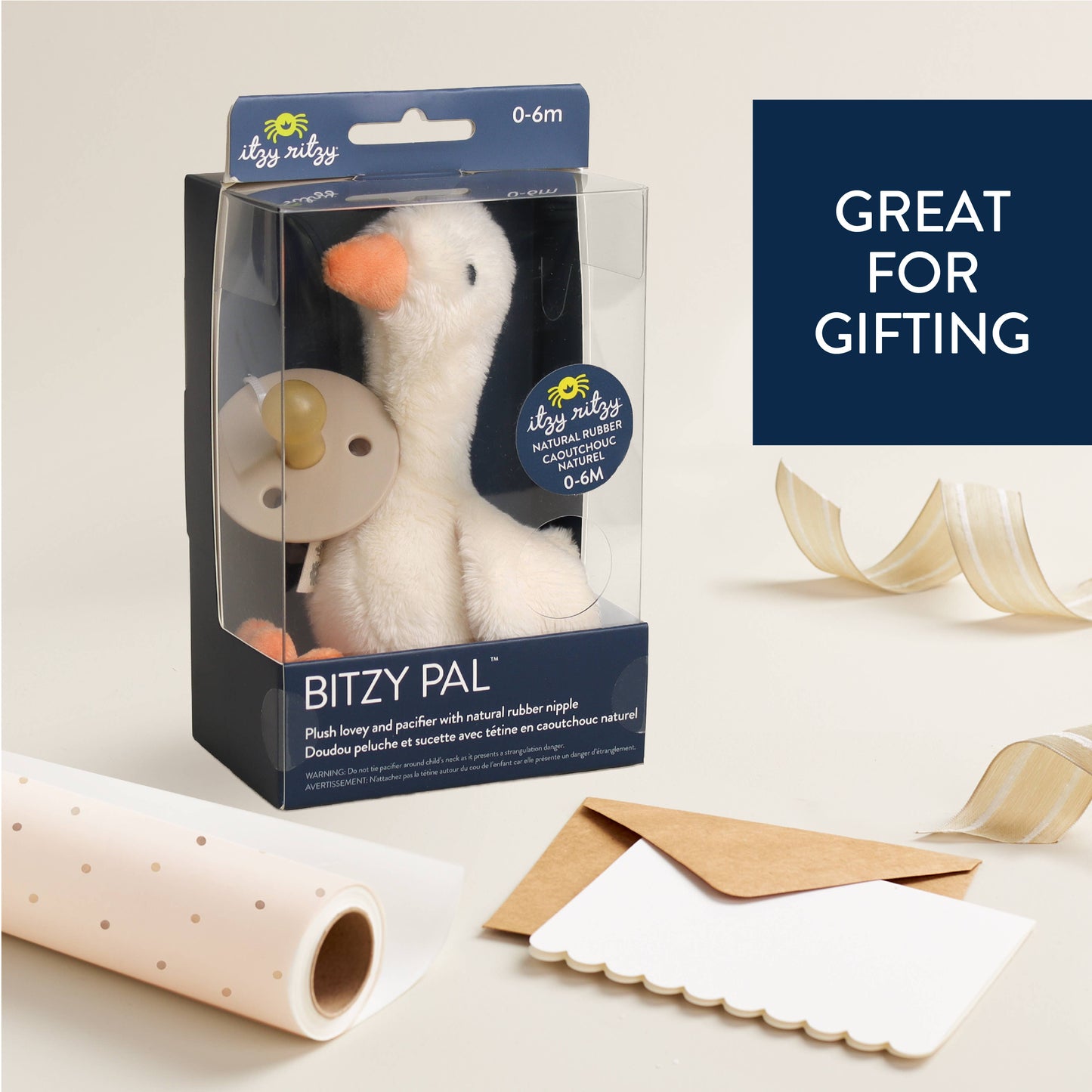 Itzy Ritzy - *NEW* Bitzy Pal Natural Rubber Pacifier & Stuffed Animal