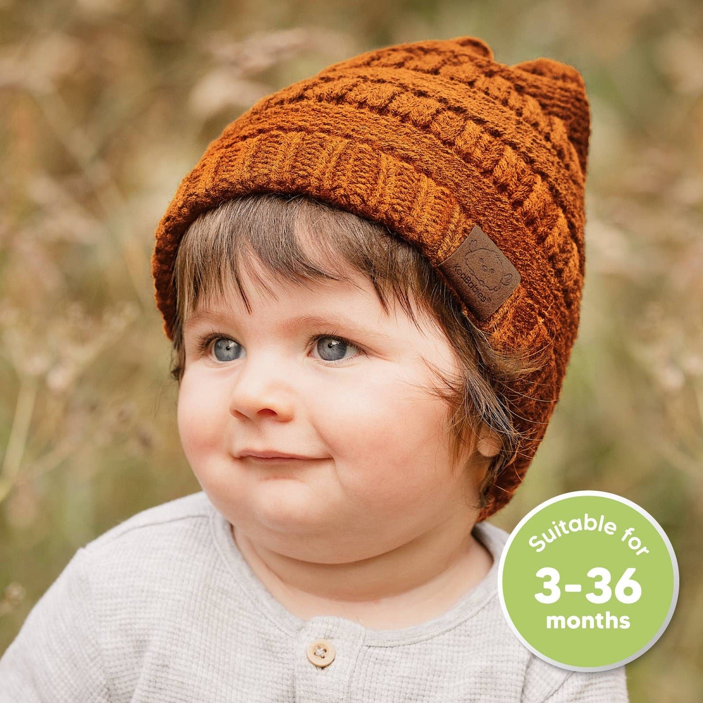 KeaBabies - KeaBabies 3-Pack Warmzy Baby Beanies (Mars, Medium) 6-36 Months