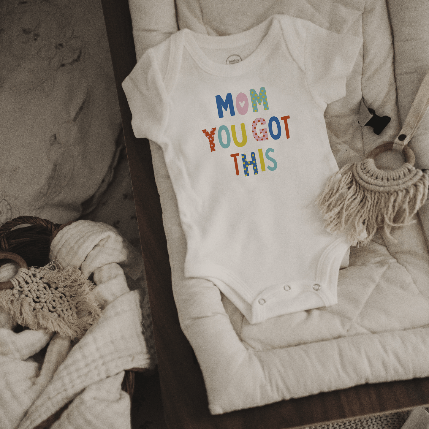 Finn + Emma - organic bodysuit | mom you got this