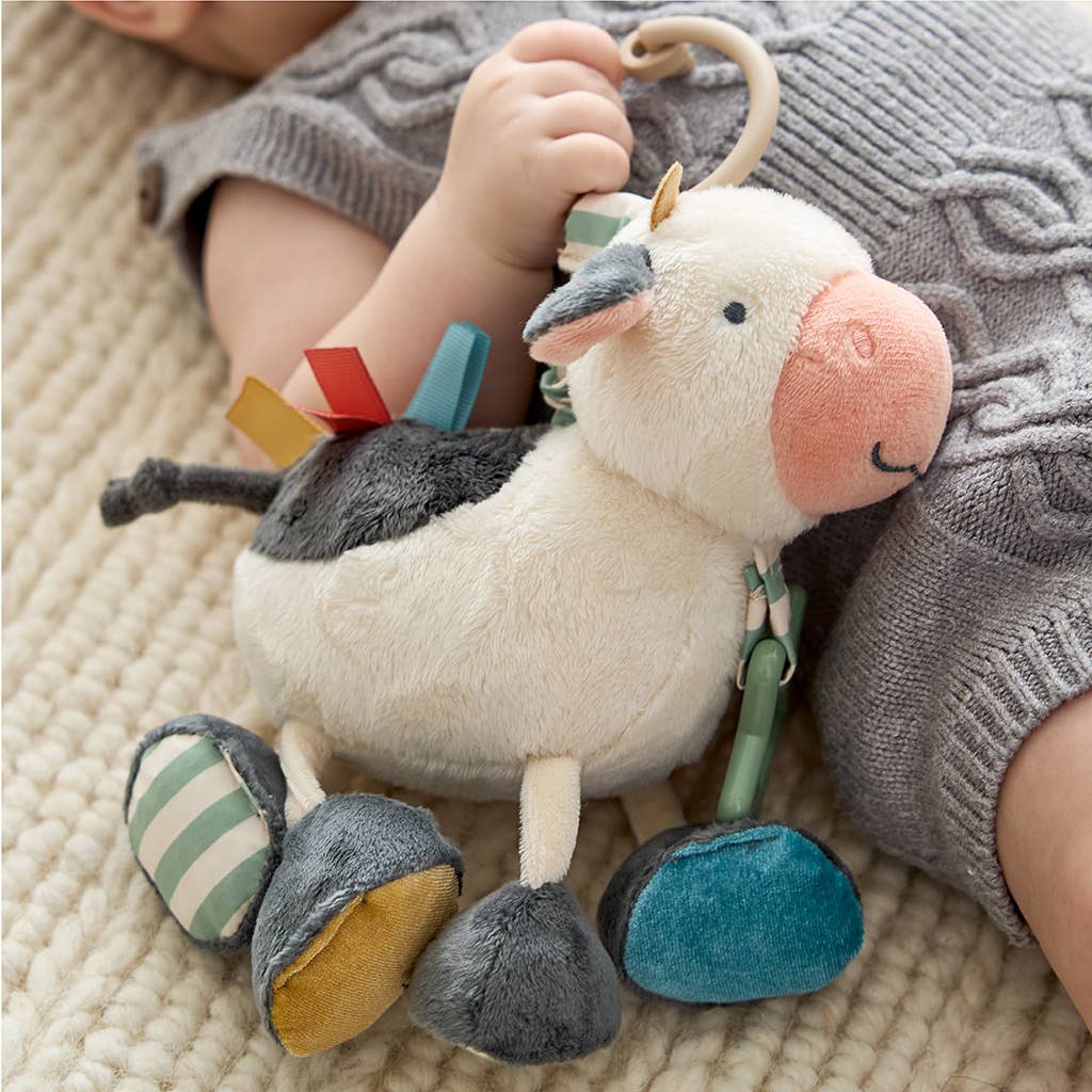 Itzy Ritzy - Cow Itzy Friends Link & Love™ Activity Plush