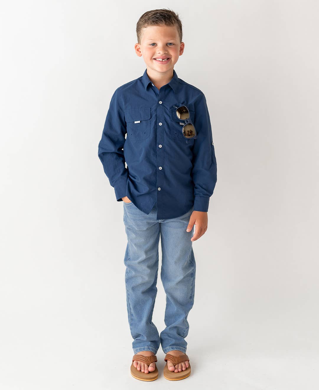 RuffleButts + RuggedButts - Boys Light Wash Denim Denim Jeans