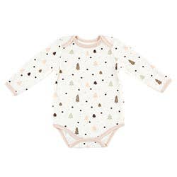 Stephan Baby by Creative Brands - Winter Wonderland LS Snapshirt-Blush Trees