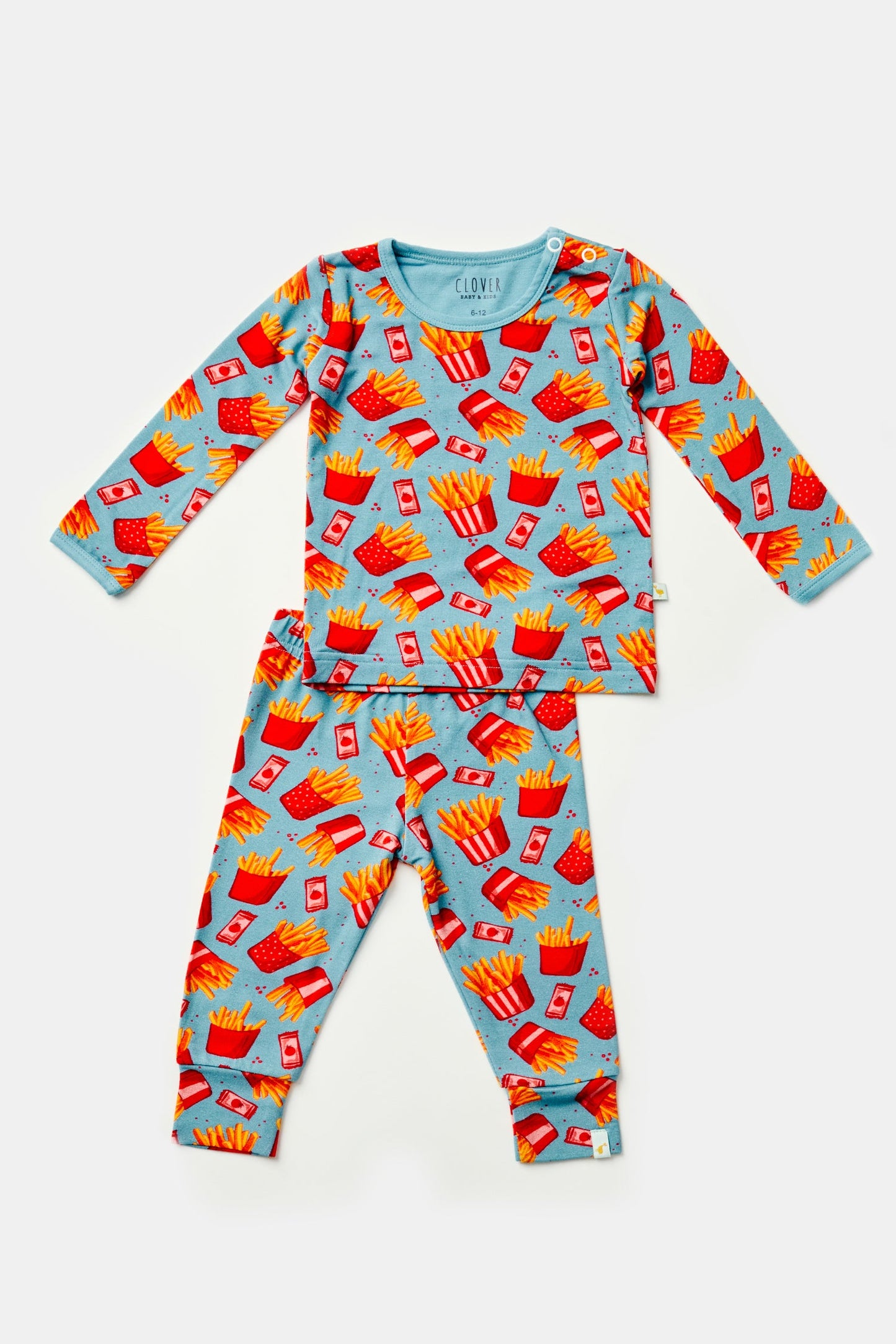 Long Sleeve Pajama Set - French Fries