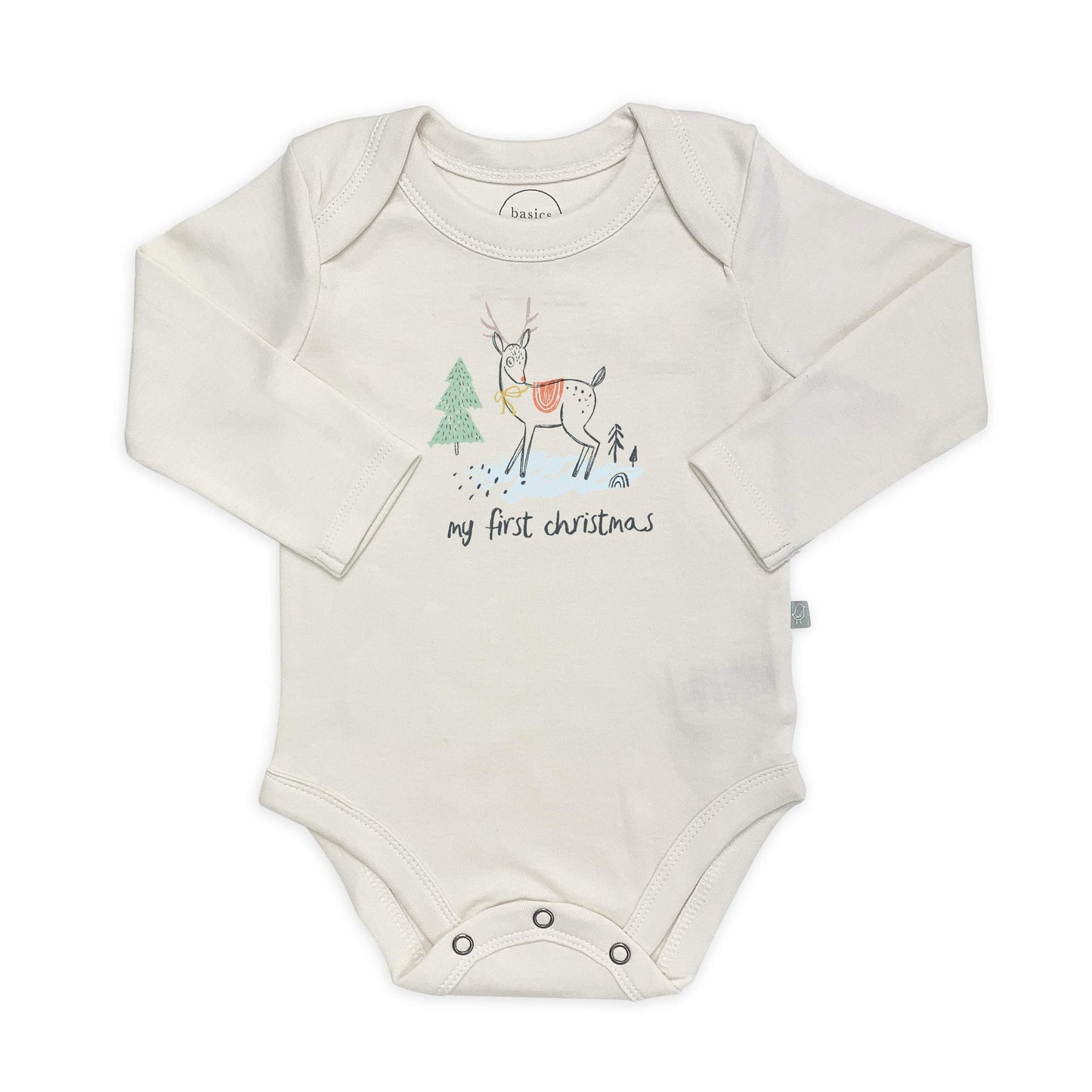 graphic bodysuit | christmas deer (long sleeve)