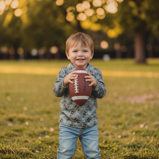Max and Pippa | Toddler Football Polo Long Sleeve Shirt