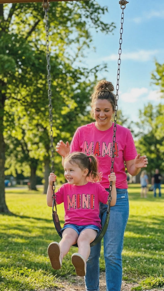 Hot Pink MINI Leopard Print Tshirt - Kids