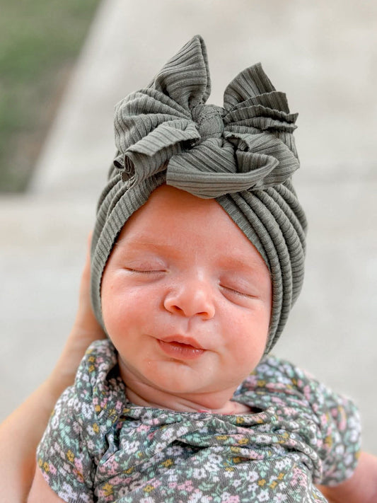 Mackleigh | Sage Grey | Brushed Rib Headwrap