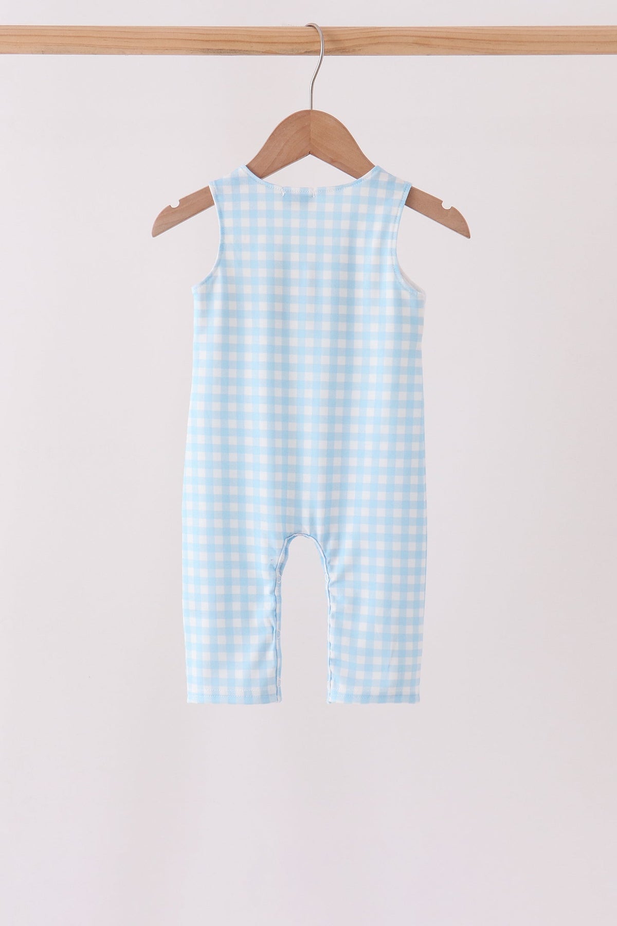 Abby & Evie | Blue Candy Cane Embroidery Gingham
JonJon