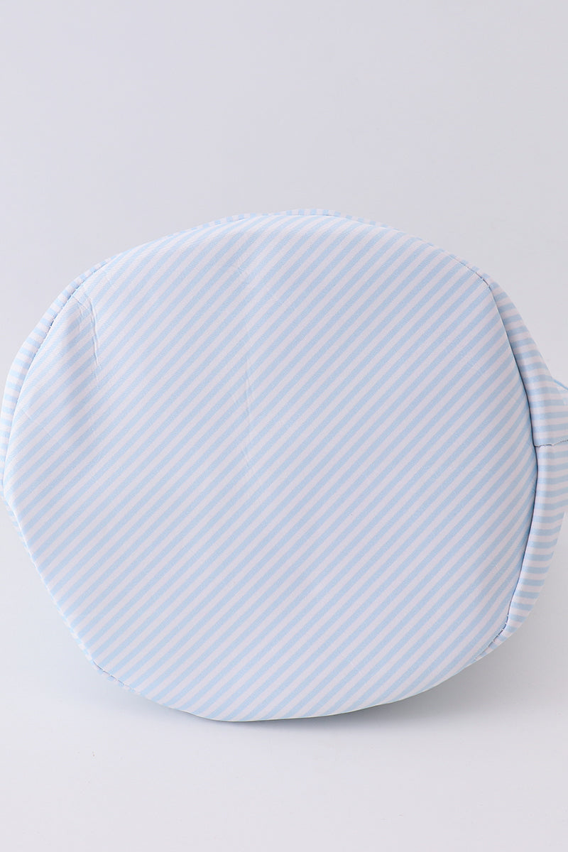 Abby & Evie - Blue Stripe Bunny Basket